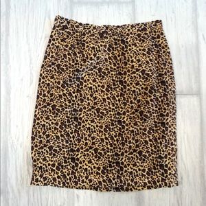 Velvet Leopard Skirt 1980s vintage suit separates DEADSTOCK | 28” Waist